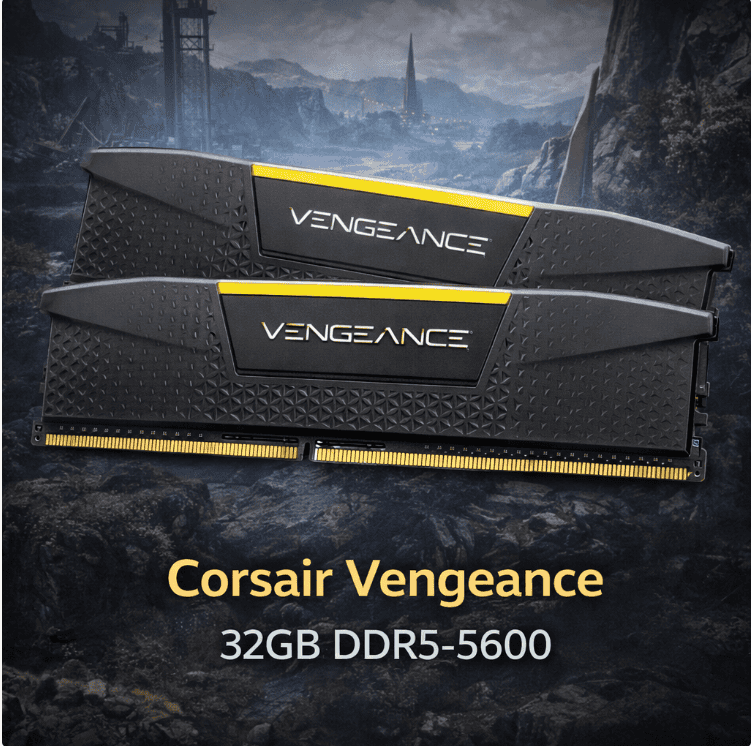 Corsair Vengeance 32GB DDR5-5600 RAM kit recommended for smooth asset streaming in Arknights Endfield