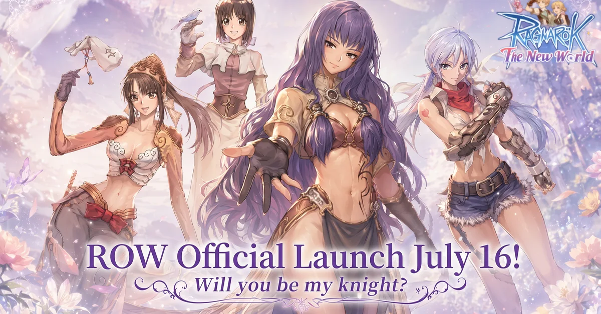 Ragnarok: The New World launch key art featuring four playable heroines