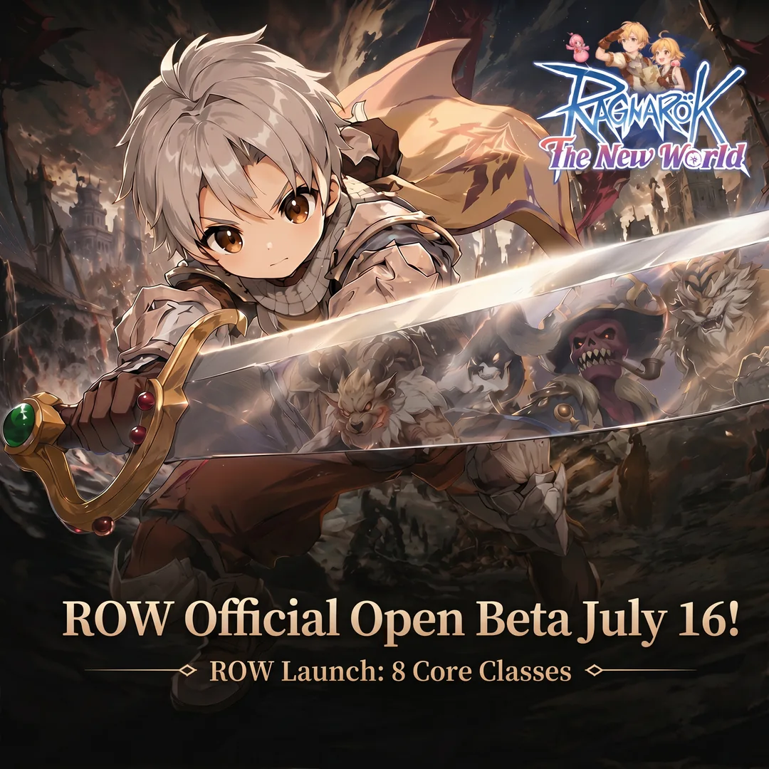 Ragnarok: The New World open beta artwork highlighting the eight core classes