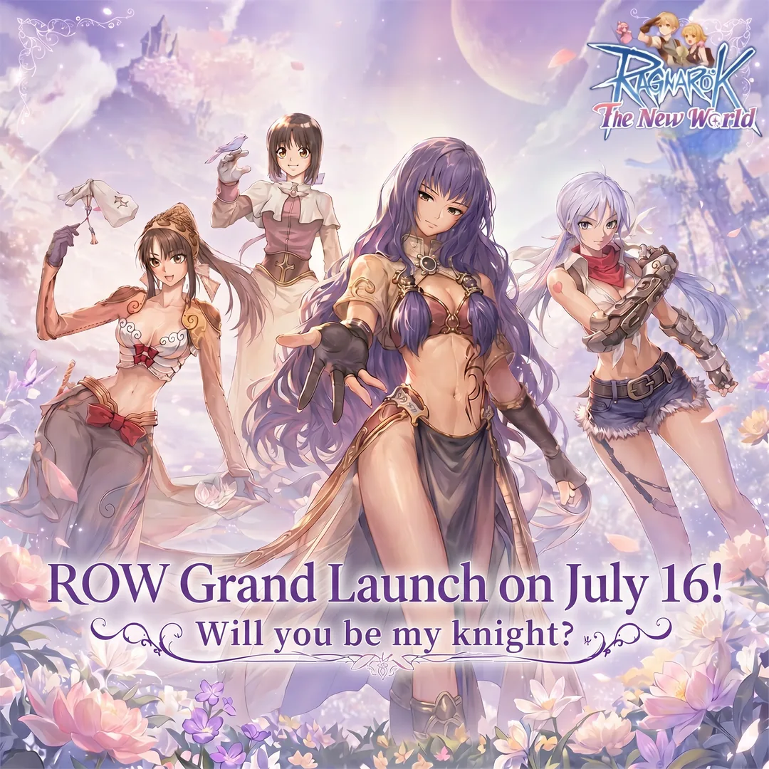 Ragnarok: The New World grand launch artwork featuring four playable heroines