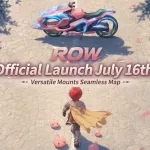 Ragnarok: The New World launch banner showing a rider crossing the seamless open world on a mount