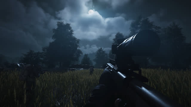 Arena Breakout Infinite squad moving through a night map during packet loss troubleshooting